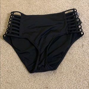 High Waisted Black Bikini Bottom